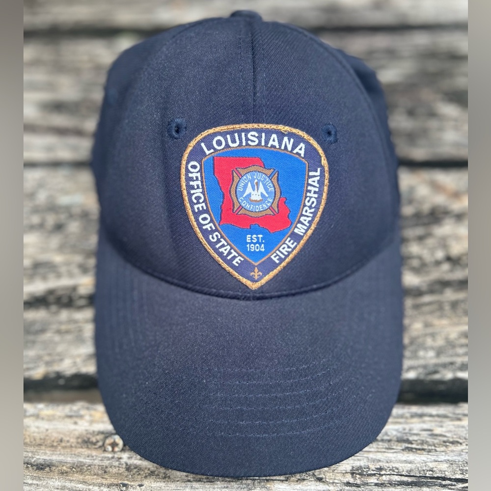 Blauer Louisiana State Fire Marshal Fitted Elastic Headband Sm Navy Hat Cap E5